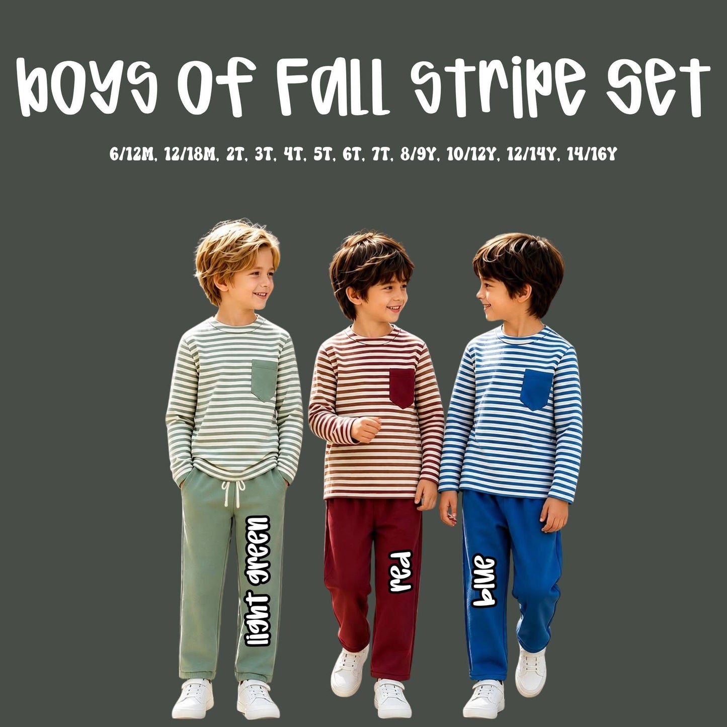ππ€ BOYS OF FALL STRIPE SET π€π