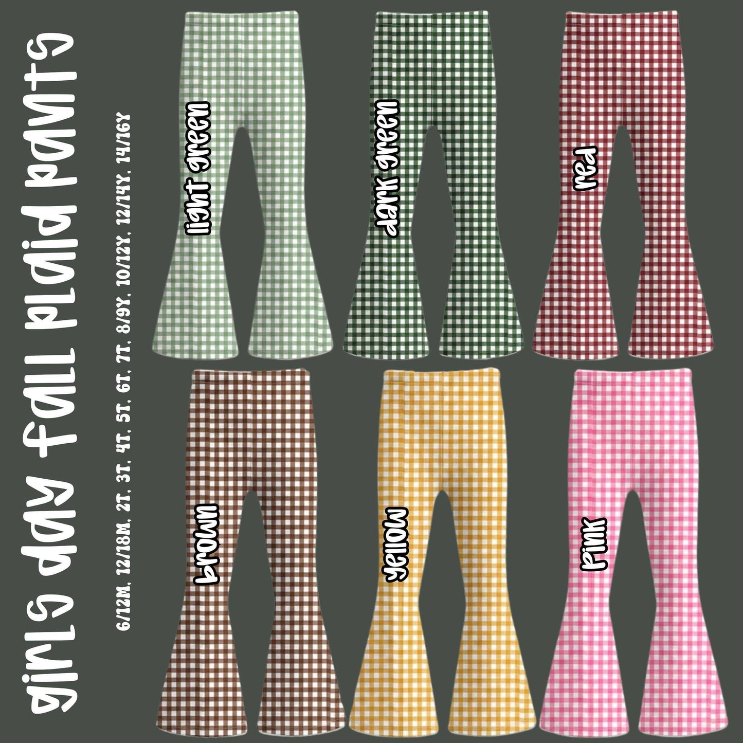 šš GIRLS DAY FALL PLAID PANTS šš