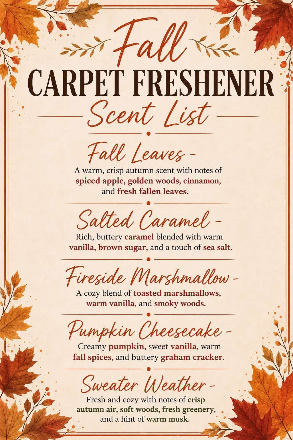 🍂FALL CARPET FRESHENER COLLECTION