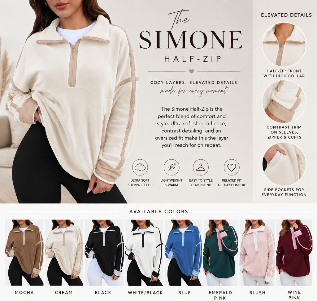 The Simone Half-Zip