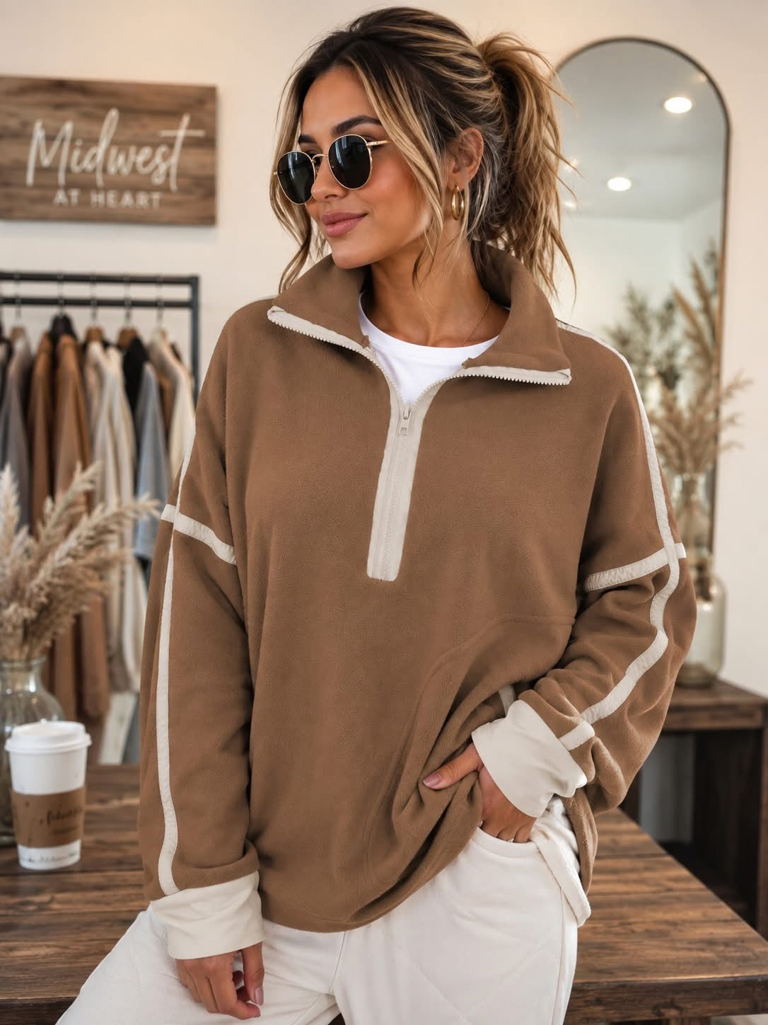 The Simone Half-Zip