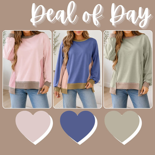 Colorblock Oversized Sweatshirt