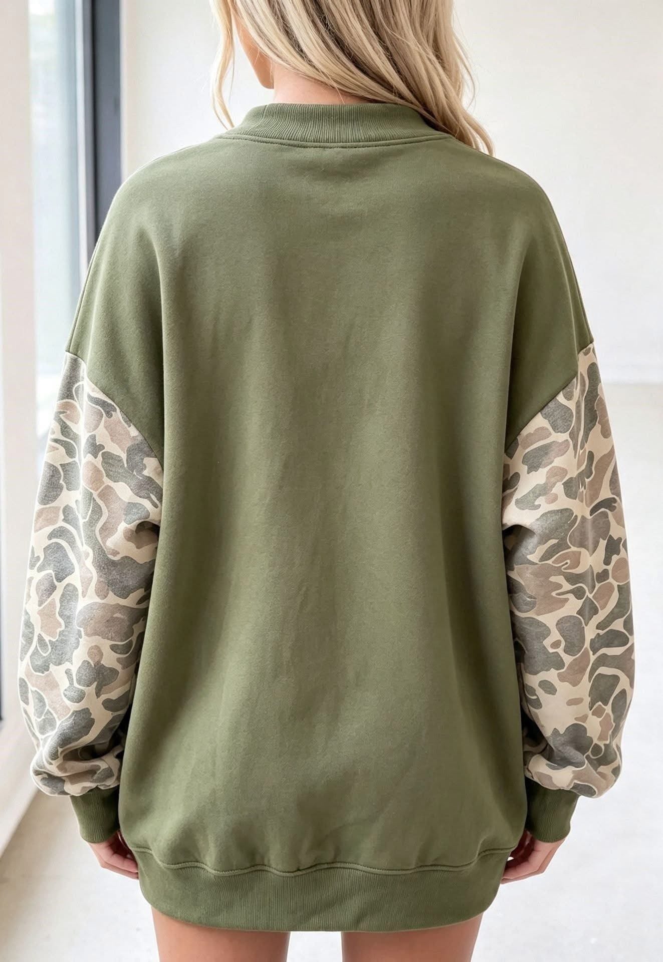 🦆🤎 CAMO SLEEVE SWEATSHIRTS 🤎🦆