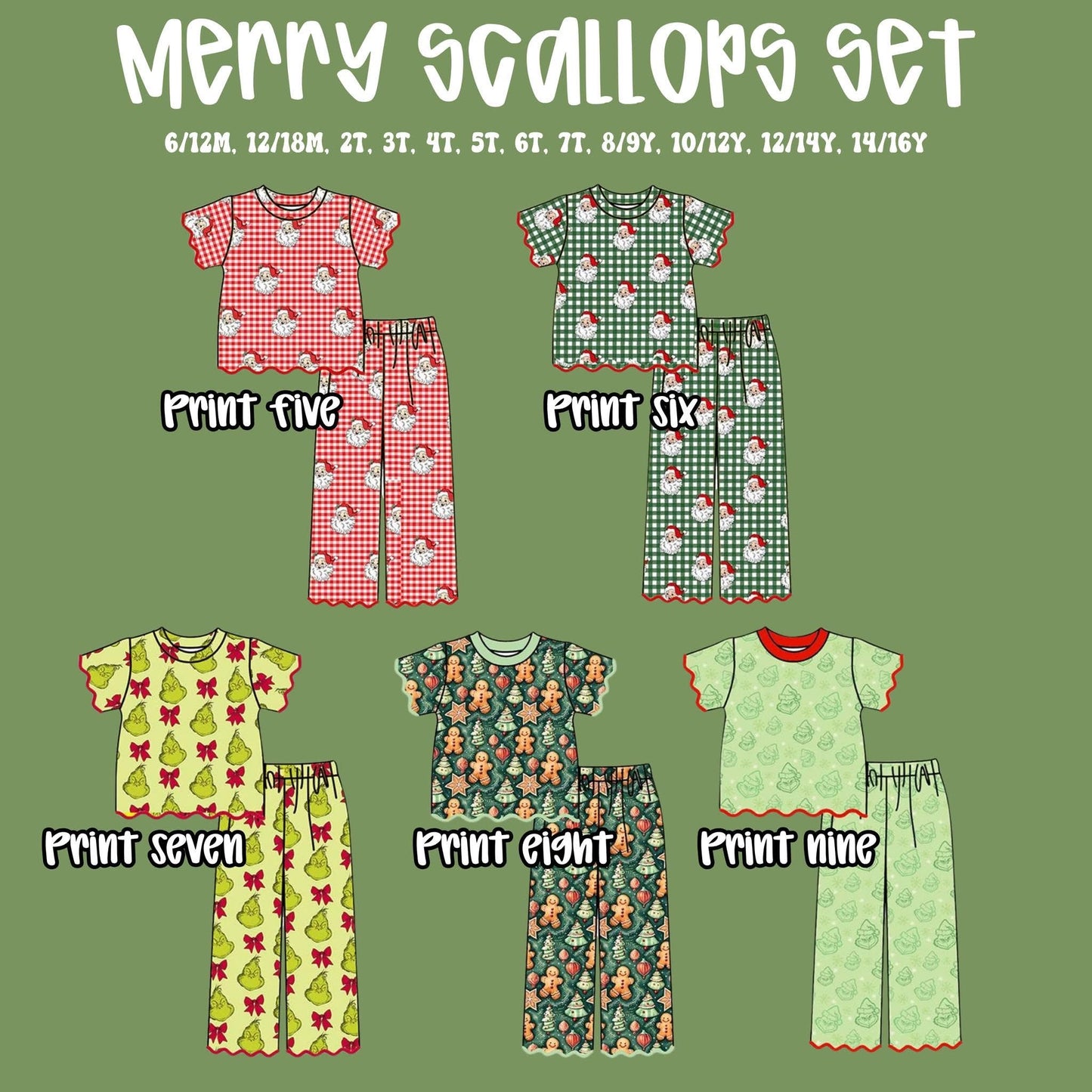 🎄🎀 MERRY SCALLOPS SET 🎀🎄