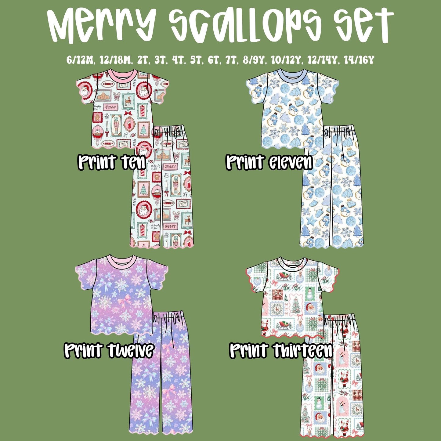 🎄🎀 MERRY SCALLOPS SET 🎀🎄