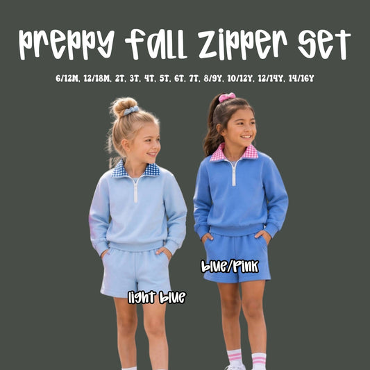 🩵🎀 PREPPY FALL ZIPPER SET 🎀🩵